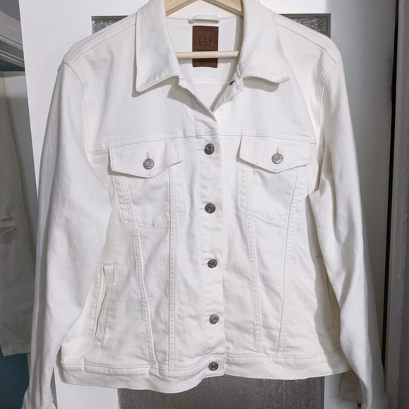 Classic icon denim jacket off white, women's XL - Picture 3 of 7